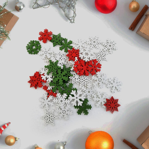 Artesanías Navideñas De Madera Para Niños 50 Hebillas Decora