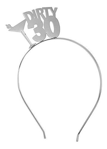 Diademas - 30th Birthday Party Hat Tiara - Dirty 30 Silver H