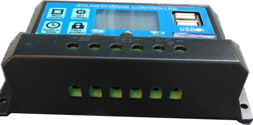 Imagen 2 de 6 de Regulador Para Panel Solar 12v 24v 30a - Electroimpulso