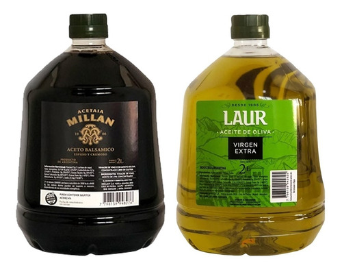 Aceite De Oliva Laur + Aceto Balsámico Millan Laur 2000 Ml