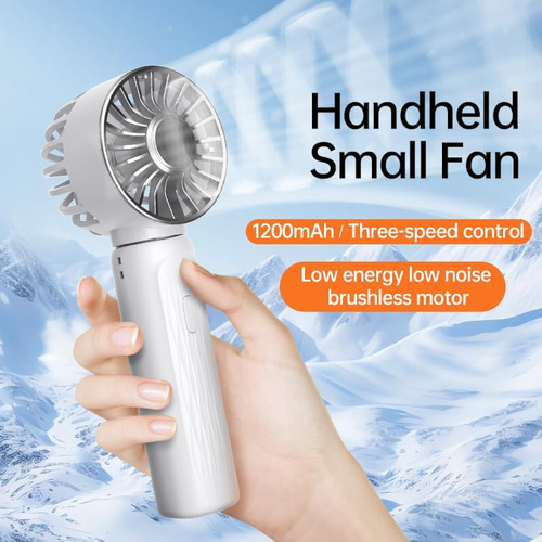 Ventilador De Mini Recargable Ventilado Portátil Base Y Mano
