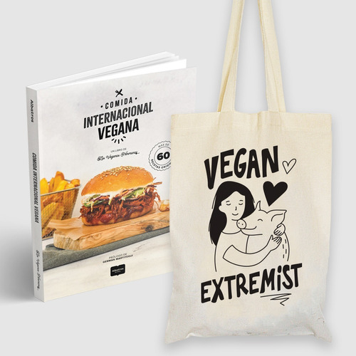 Libro Comida Internacional Vegana + Bolsa Extremist