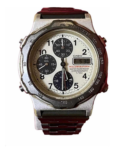 Reloj Casio Mwa-10 1325 Análogo Digital Alarm 1/100 Chrono