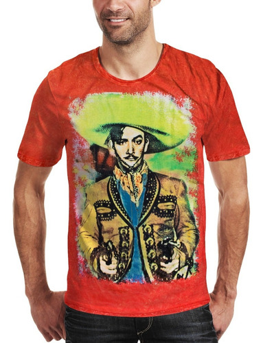 Playera Jorge Negrete Teñida En Prenda Mineral