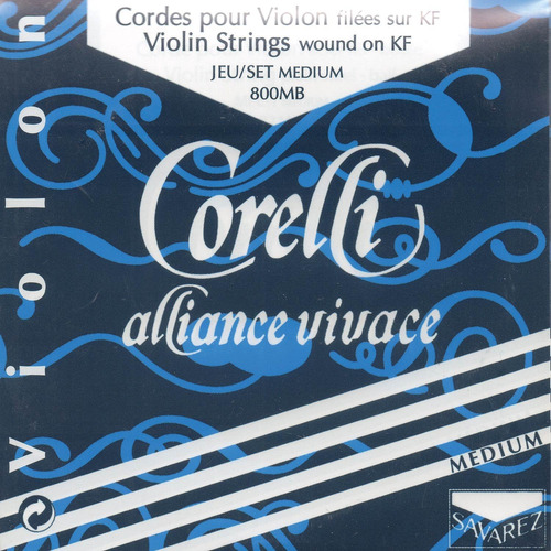 Corelli Alliance Vivace Violin 4 4 juego Cuerda Mediano Bola