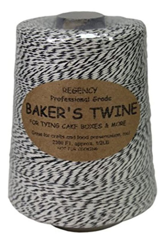 Regency Wraps Rw1627bk Twine Regency Bakers Cone Blackwhite