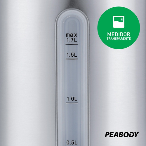 Jarra Eléctrica Digital 1.7 Lt Peabody Pe-dke655ix *