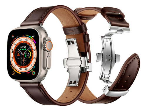 Correa Piel Lujo Compatible Con Apple Watch Todas Las Series