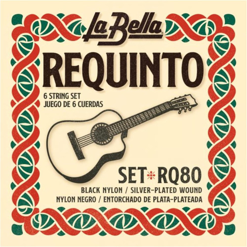 Cuerdas Requinto Rq80 Nylon Negro Y Plateado