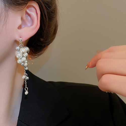 Pendientes Con Borlas De Perlas A La Moda De Cristal Con Agu