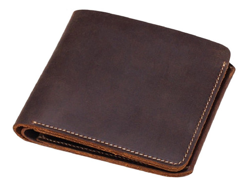 Imagen 2 de 10 de Billeteras Tarjetero Hombre Cuero Natural