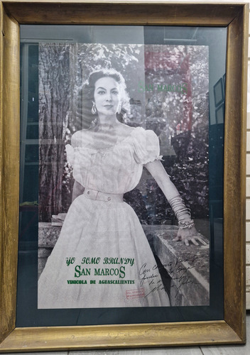Fotografía De María Félix Con Su Firma Y Dedicatoria. 100cm (Usado)