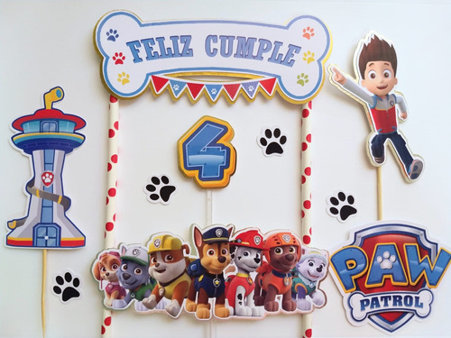 Decorativo Torta Patrulla Canina, Decoración Patrulla Canina