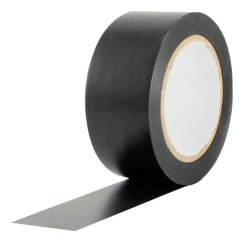 Fita Demarcação De Solo Preta 50mm X 15m Adere