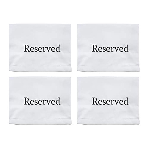 Telas Silla/banqueta Reservada (paquete De 4, Blancas);...