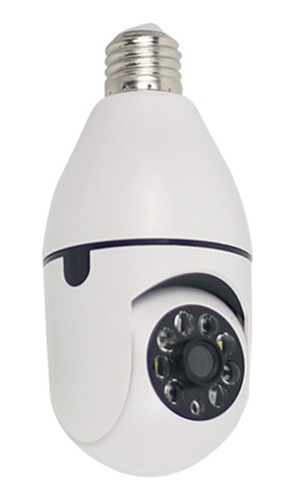 Camara Seguridad 360° Luz Ip Hd E27 Wifi Nocturna Motorizada Color Blanco