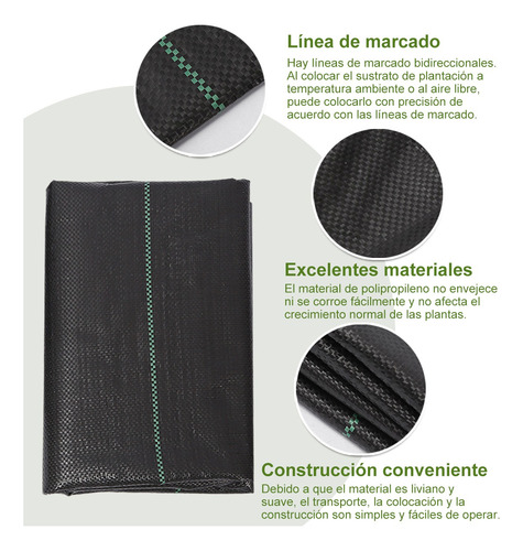 10m De Largo X 1m De Ancho Malla Antimaleza Cubresuelo