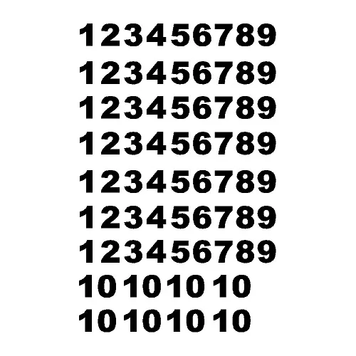 letras y numeros de vinilo 