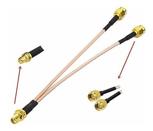 Adaptador Zjsdrfm Sma Hembra A Conector Macho Sma Doble