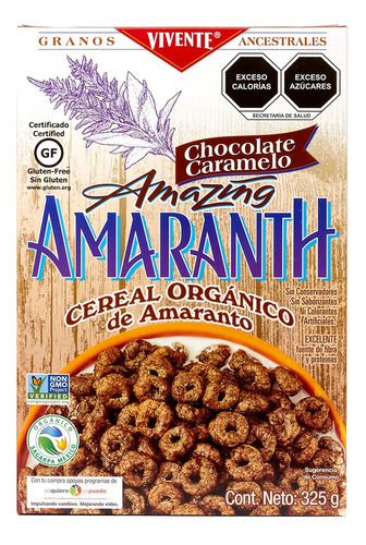 Vivente Amaranth, Cereal Orgánico De  Amaranto 325 Gr.