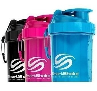 Lote 5 Pz Shaker Smartshake 20oz 3 En 1 Proteina Colores