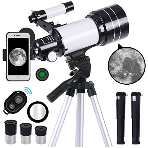 Telescope For Adults & Kids, 300mm Focal Length Refract...