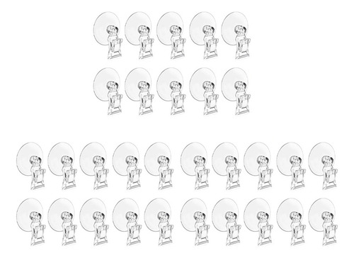 30 Pinzas De Ventosa Transparentes Crystally-, Abrazadera B