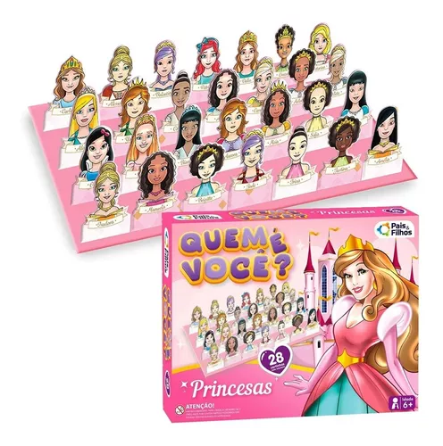 Jogo Infantil Quem É Você Princesas Meninas Estilo Cara Cara