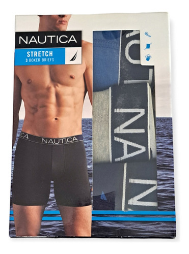 3 Boxer Briefs Stretch Nautica Talla L