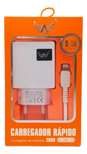 Carregador Altomex 2 Usb Compatível Com iPhone Turbo 5.1 A