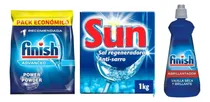 Comprar Lavavajillas Detergente Finish Sal Sun Abrillantador Combo