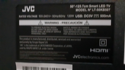 Smart Tv Jvc 50 Pantalla Rota - Dos Semanas De Uso