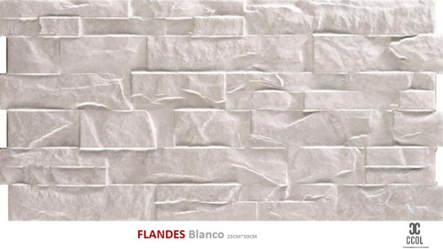 Imagen 1 de 1 de Fachaleta Fachada Importada  Española Flandes Blanco 25x50