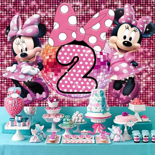  Suministros de fiesta de cumpleaños de Minnie Mouse