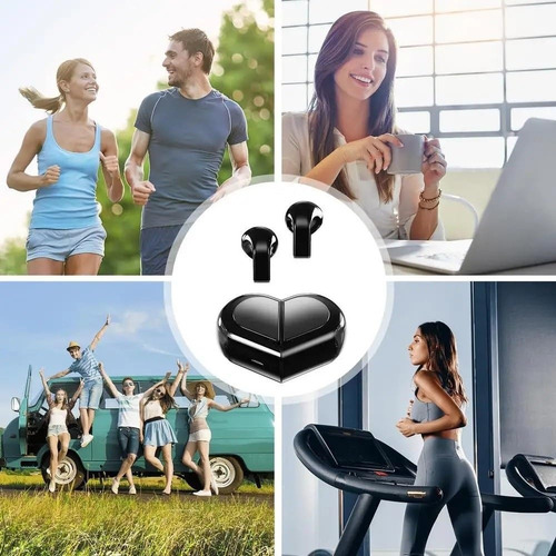 Wireless Earphone, Touchscreen Heart Shaped Ear Buds Y