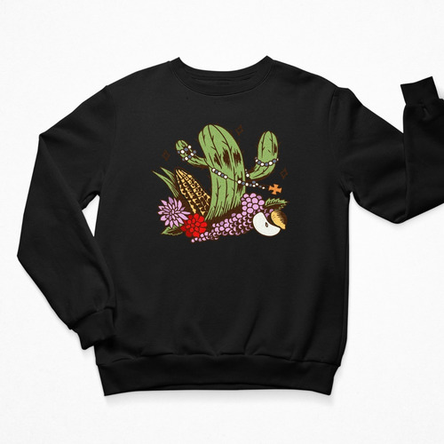 Imagen 2 de 4 de Sudadera Día De Muertos - Unisex- Halloween- Cactus Fantasma