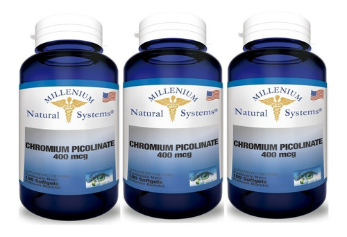 X3 Chromium Picolinate 400 Mcg - Unidad a $1080