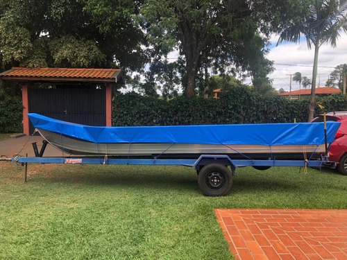 Barco 6 Metros Borda Alta Motor 15hp Yamaha Carreta Argus