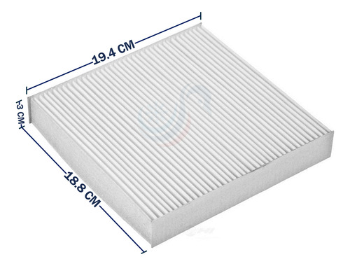 Filtro Cabina A/c Para Fiat 500 11-19,mobi 17-20,uno 15-20