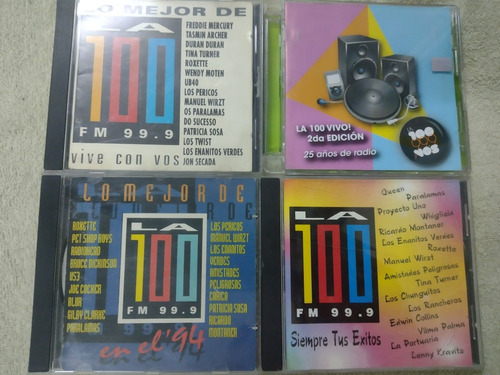 Cd Fm 100 Lote 4cd Queen Tan Biónica Roxette Duran Perico 