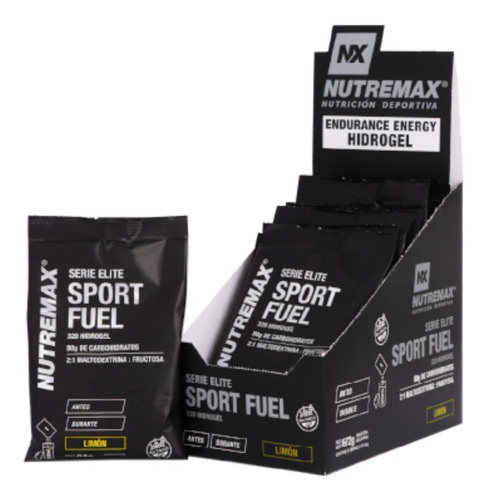 Sport Fuel Nutremax Display 840gr Endurance Energy Hidrogel Sabor Limón