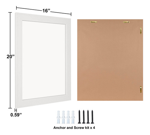 Ruomeng Espejo De Pared Rectangular De 16 X 20 Pulgadas Para