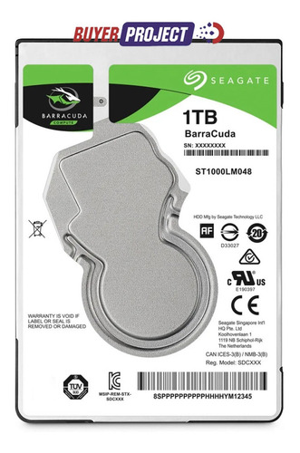 Imagen 3 de 4 de Disco Duro Seagate Barracuda 1tb Sata 2.5'' 5400 Laptop 7mm