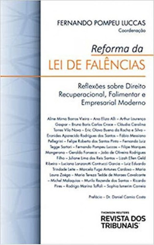 Reforma Da Lei De Falências, De Luccas, Fernando Pompeu. Editora Revista Dos Tribunais, Capa Mole Em Português