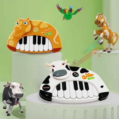 La Granja De Zenón Piano Musical Vaca Lola Interactivo Color Blanco