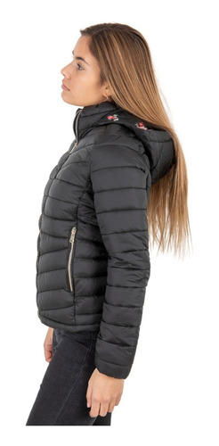 Imagen 1 de 4 de Campera Mujer Inflable Capucha Desmontable Talle Especial