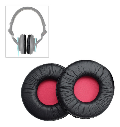 2 Pcs For Sony Mdr-v55 Earphone Cushion Leather Cover