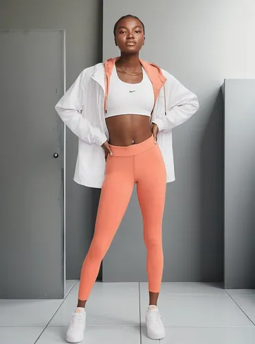 Licra Nike Essentials 78 Naranja Mujer