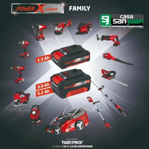 Combo Starter Kit Cargador + Batería 18v 2.5 Ah Amp Einhell