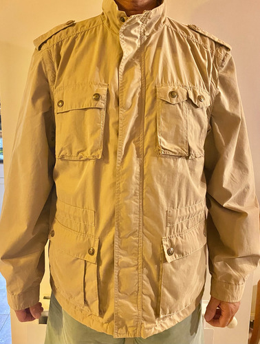 Campera Cardone Liviana-t Xl -mg-beige-mangas Desmontables (Usado)